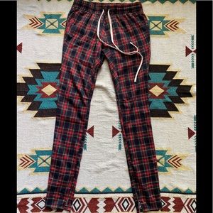 NEW Pacsun plaid drawstring chino jogger pants S